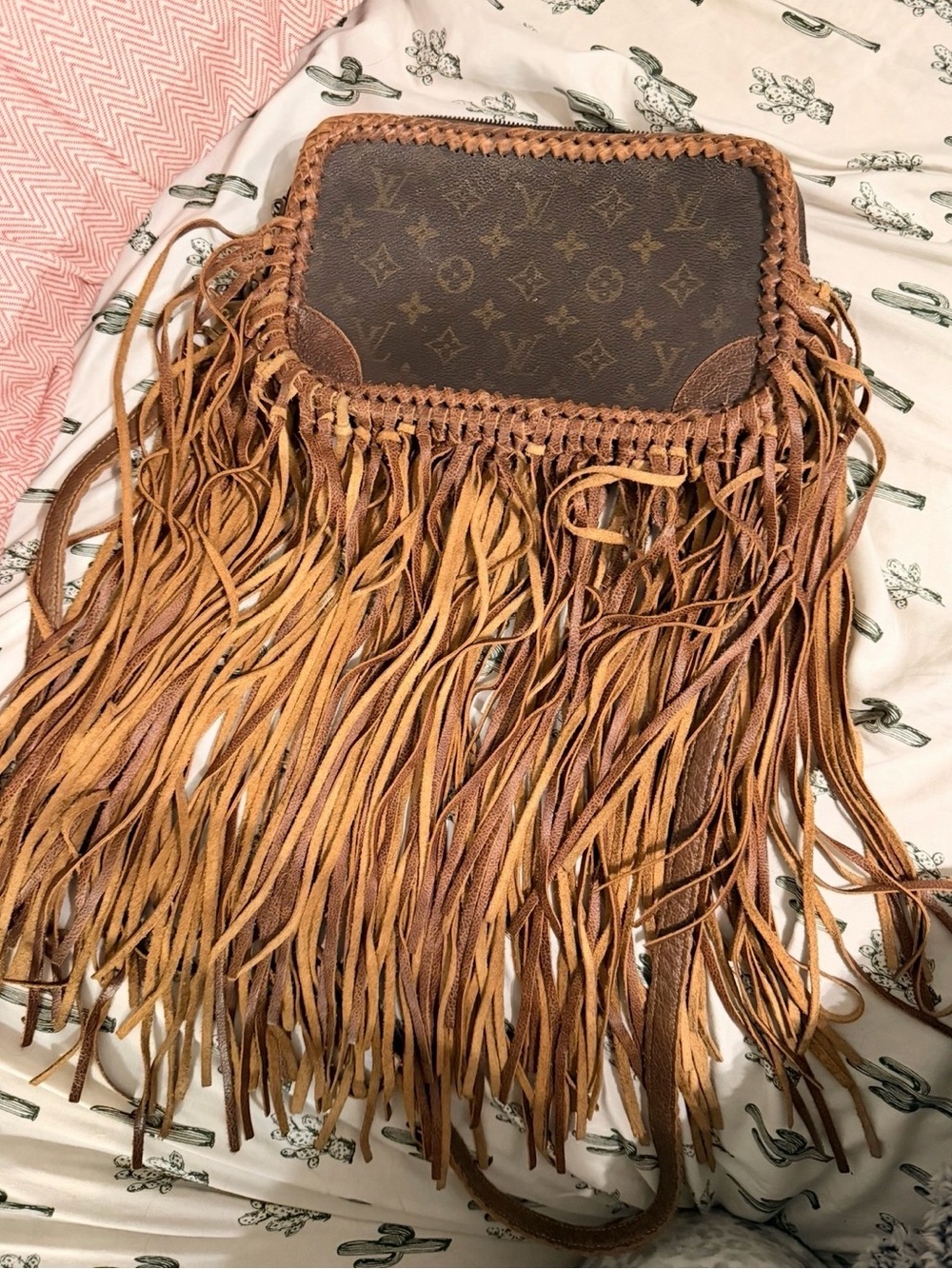 Louis Vuitton Brown/Tan Monogram Fringe Crossbody